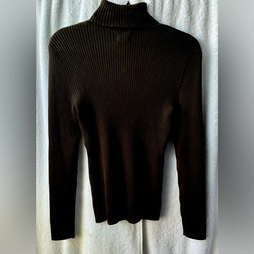 Chico's Chocolate Brown Turtleneck Sweater - Picture 7 of 11